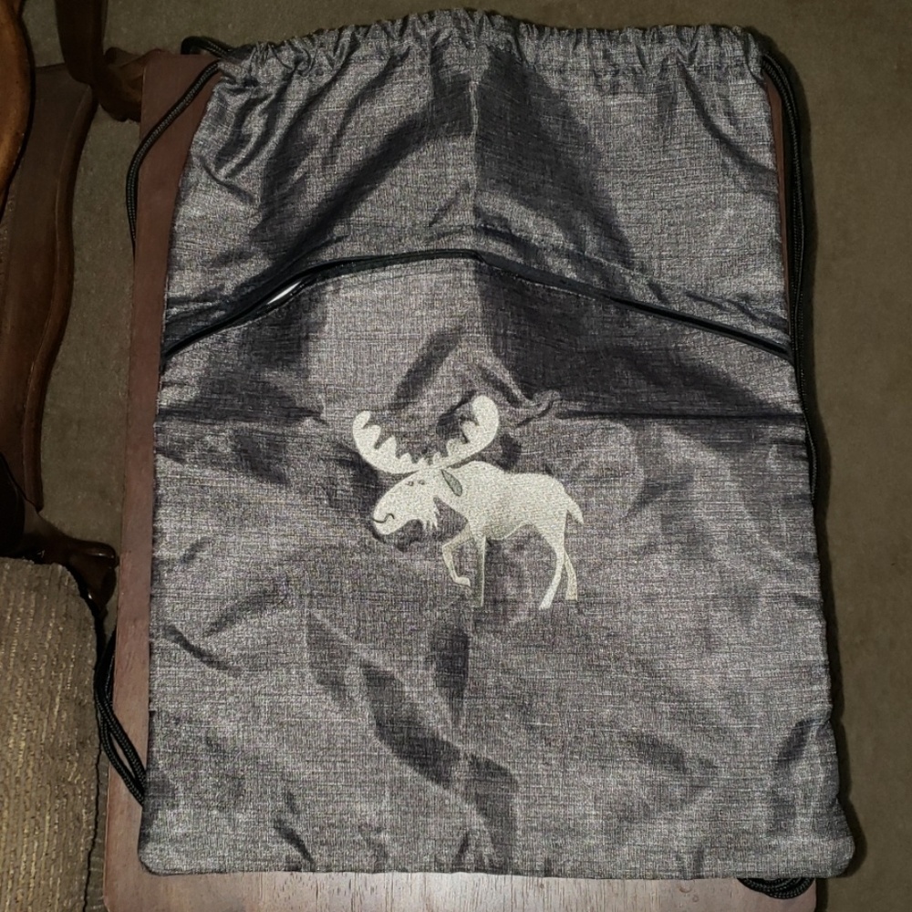 Thirty-One Cinch Sac - Charcoal Crosshatch